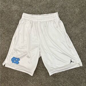 North Carolina Men's White Athletic Shorts, Air Jordan - Medium